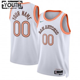 Camiseta Niños NBA San Antonio Spurs Personalizadas 2023-24 Nike City Edition Blanco Swingman